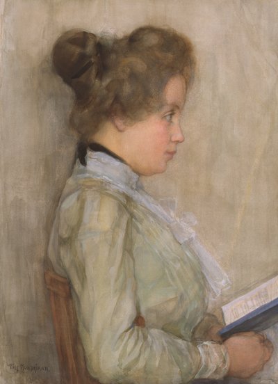 Female Torso in Profile with Book, c.1898-1900 by Piet Mondrian